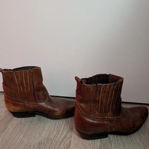 Joe Sanchez Vintage Brown Cowboy Boots - Picture 4 of 9